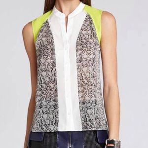 BCBG Silk snakeskin top